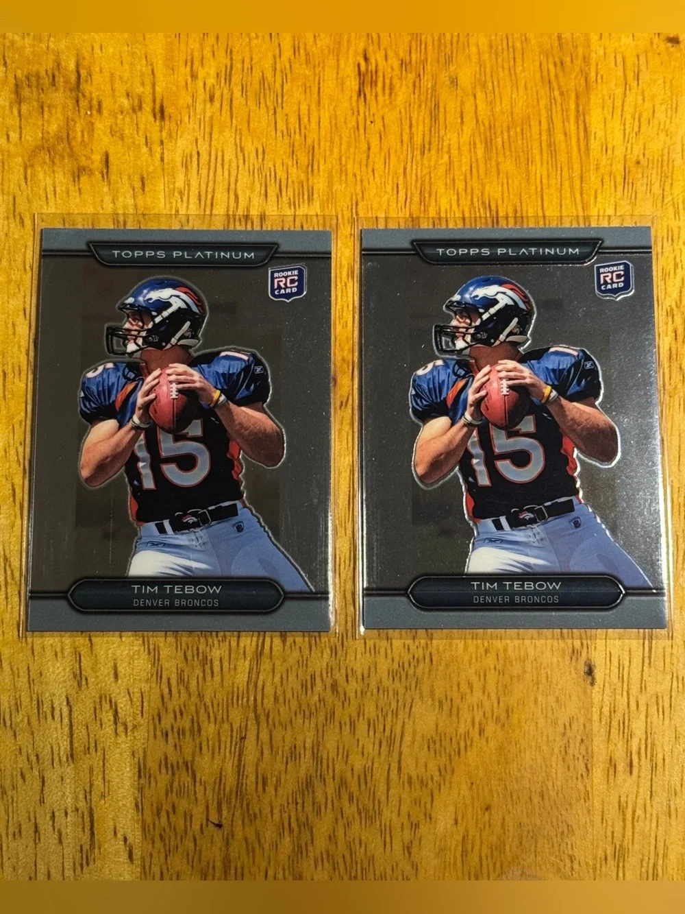 Tim Tebow Rookie Cards Topps Platinum (lot of 2)